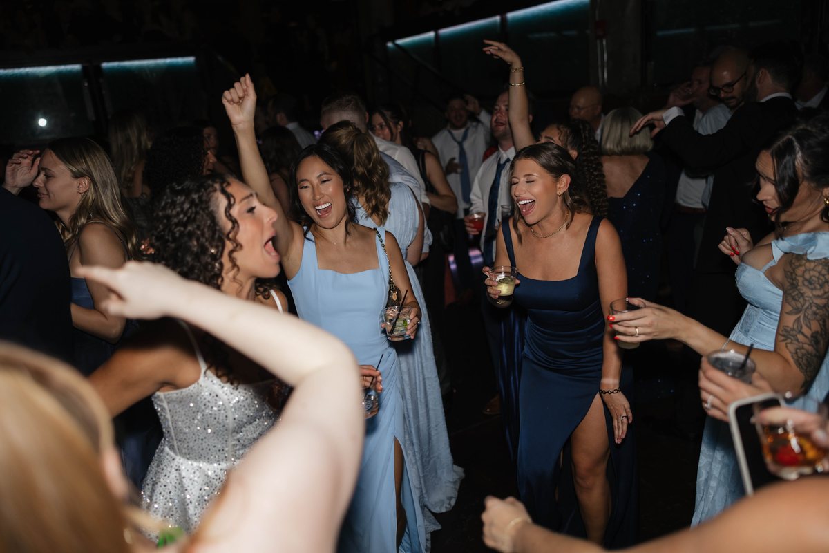 Guests dancing at a show